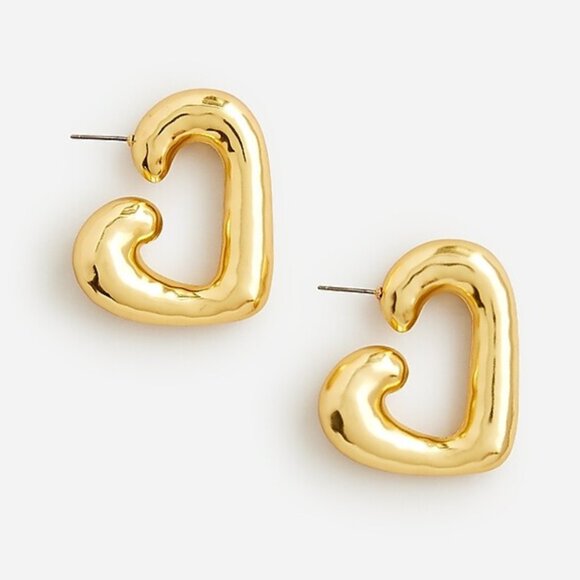J. Crew Jewelry - J. Crew Heart hoop earrings